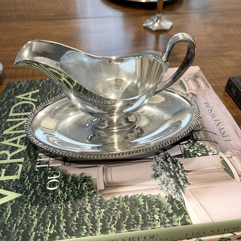 Vintage Silver Plated Gravy Boat